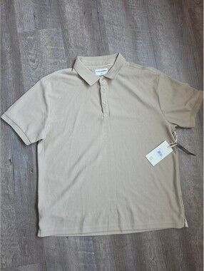 Hudson & Barrow Men's Linen Color Polo Shirt Size Large